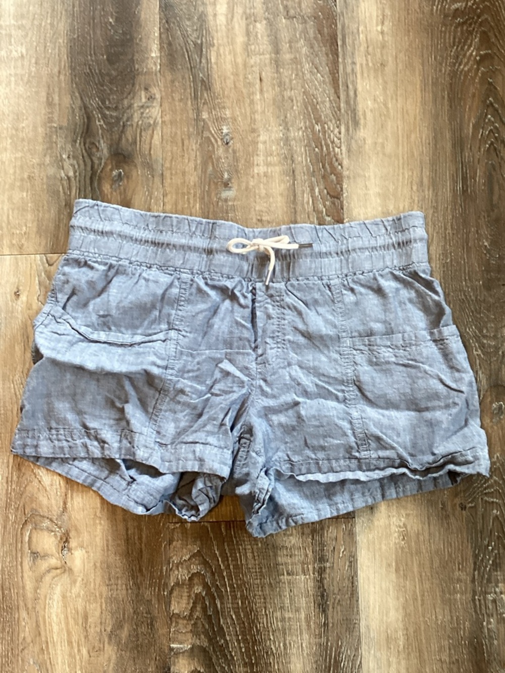 Athleta Light Blue Drawstring Athletic Shorts